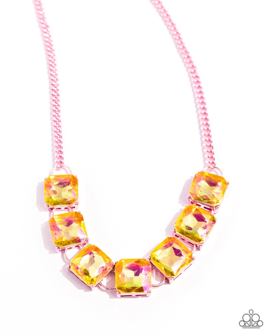 I SQUARE to Secrecy - Pink Necklace - Paparazzi - Dare2bdazzlin N Jewelry