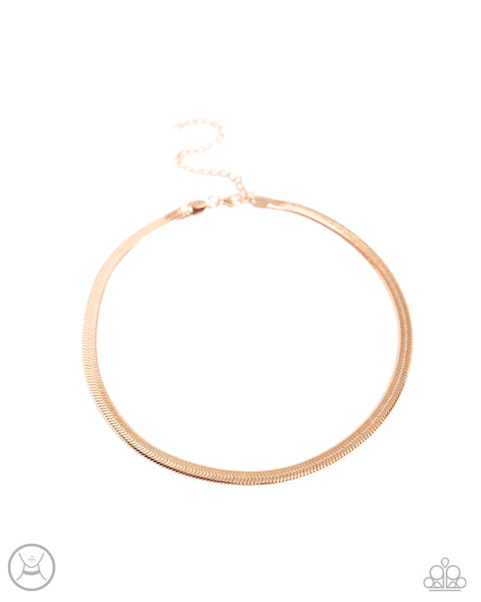 Musings Moment - Gold Choker - Paparazzi - Dare2bdazzlin N Jewelry