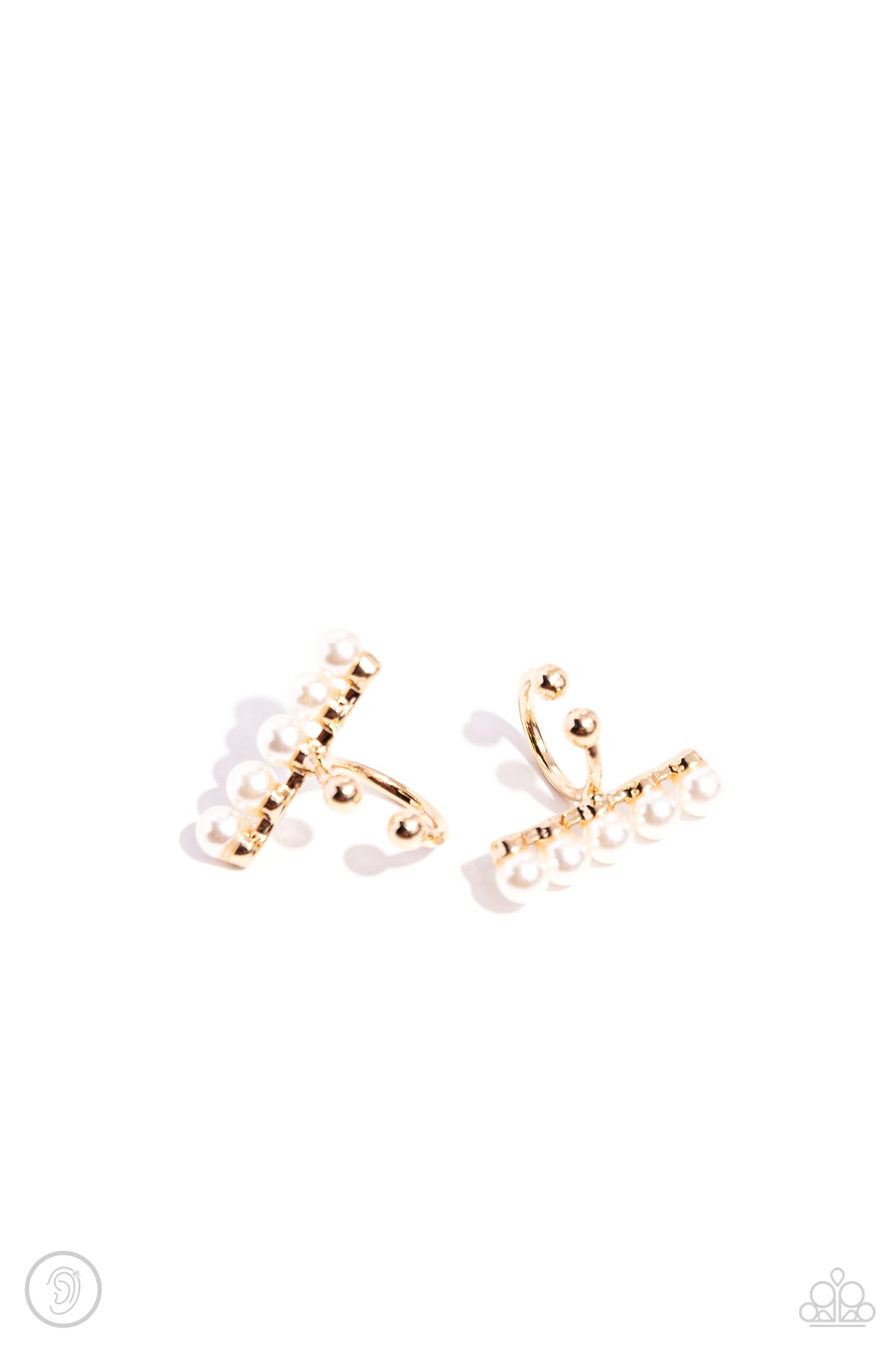 CUFF Love - Gold Earring Cuff - Paparazzi - Dare2bdazzlin N Jewelry