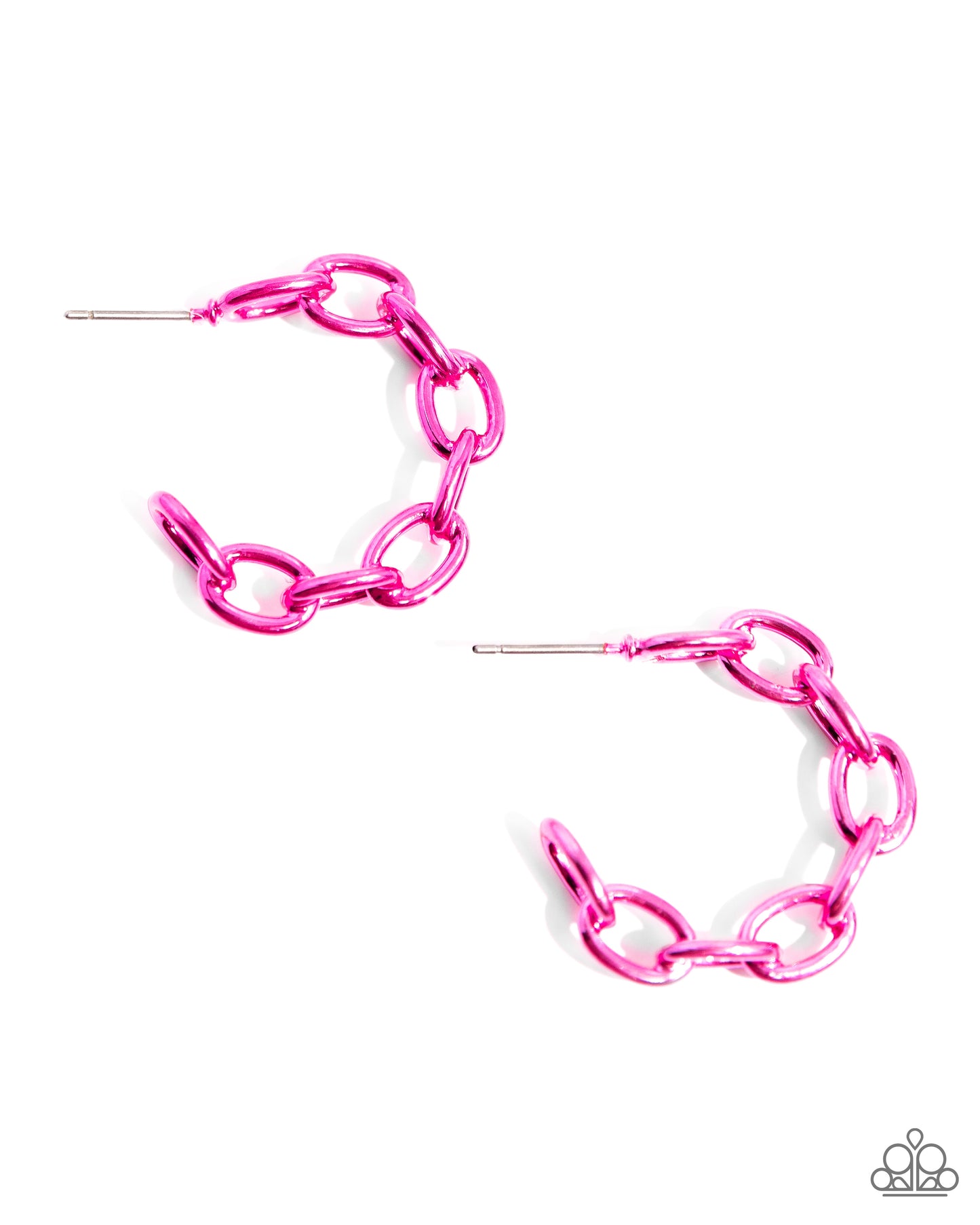 Colorful Cameo - Pink Hoop Earring - Paparazzi - Dare2bdazzlin N Jewelry
