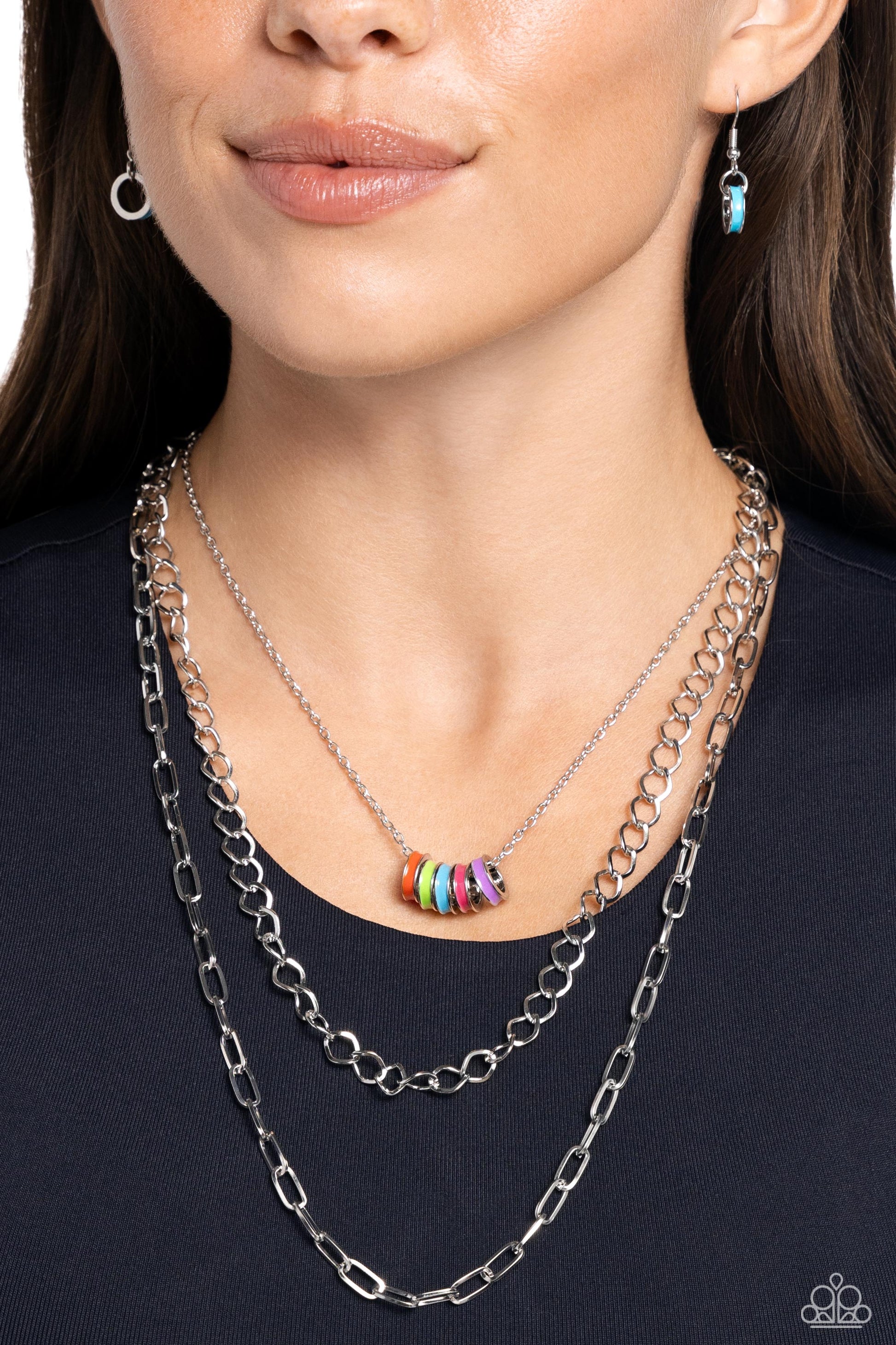 Colorful Cadet - Multi Necklace - Paparazzi - Dare2bdazzlin N Jewelry