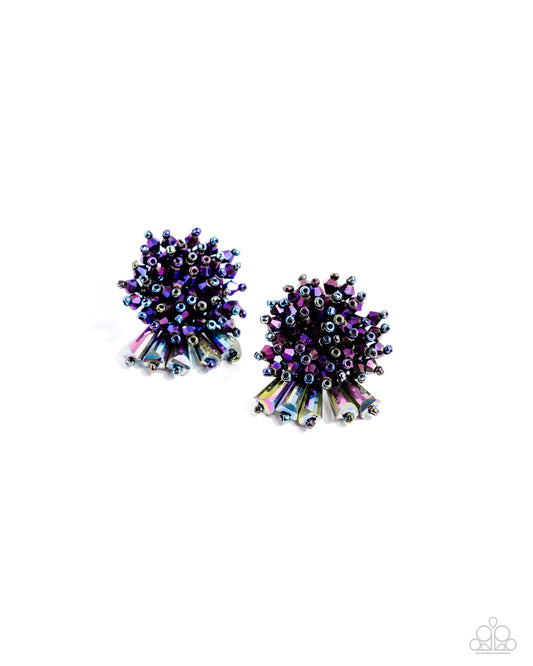 Streamlined Sass - Purple Post Earring - Paparazzi - Dare2bdazzlin N Jewelry