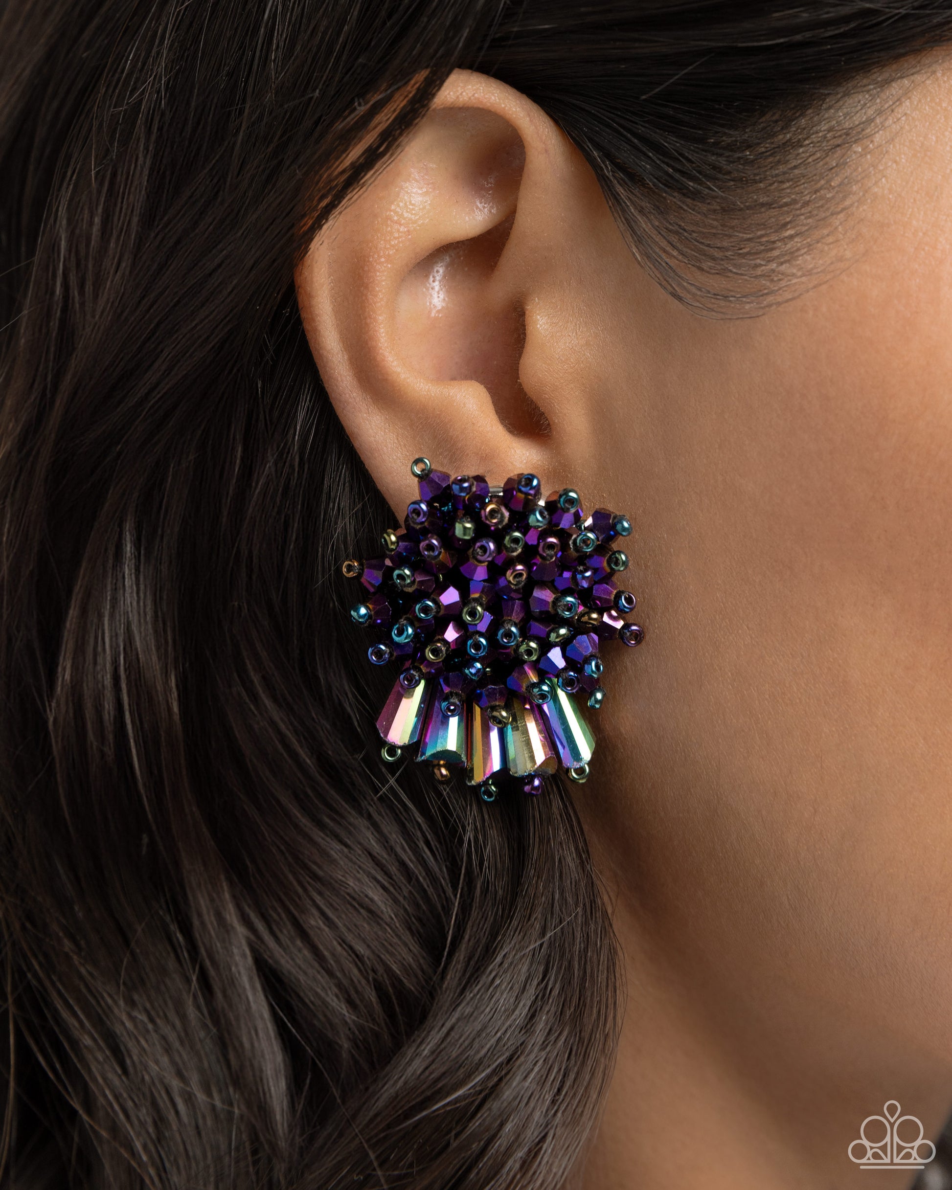 Streamlined Sass - Purple Post Earring - Paparazzi - Dare2bdazzlin N Jewelry