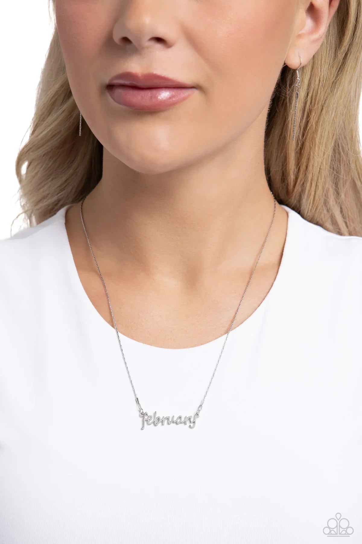 Birth Month Bling - February Silver Necklace - Paparazzi - Dare2bdazzlin N Jewelry