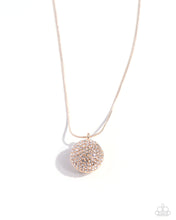 Load image into Gallery viewer, Bedazzled Bravado - Rose Gold Necklace - Paparazzi
