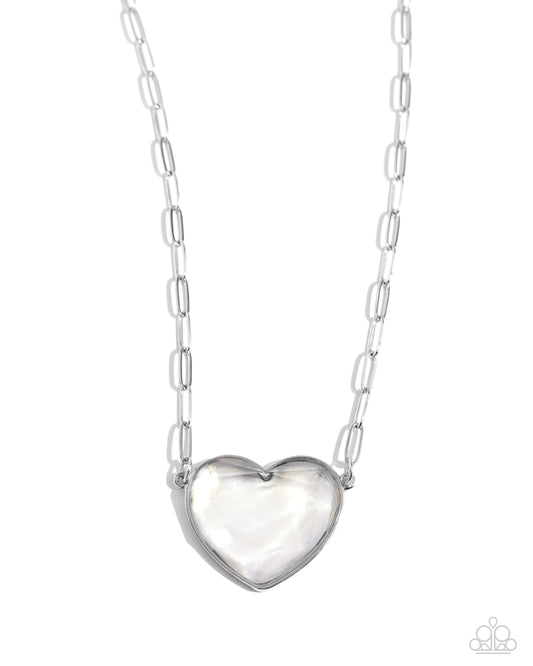 Seize the Sentiment - White Necklace - Paparazzi - Dare2bdazzlin N Jewelry