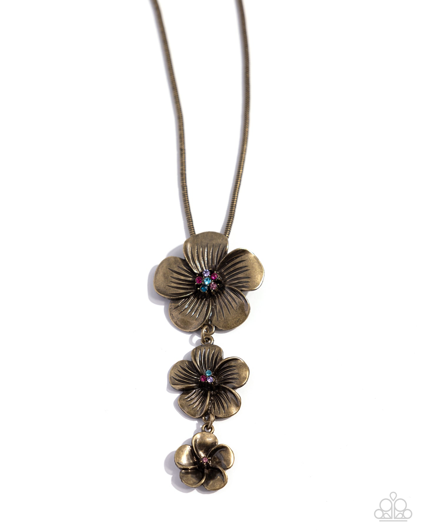 Wallflower Whimsy - Brass Necklace - Paparazzi - Dare2bdazzlin N Jewelry