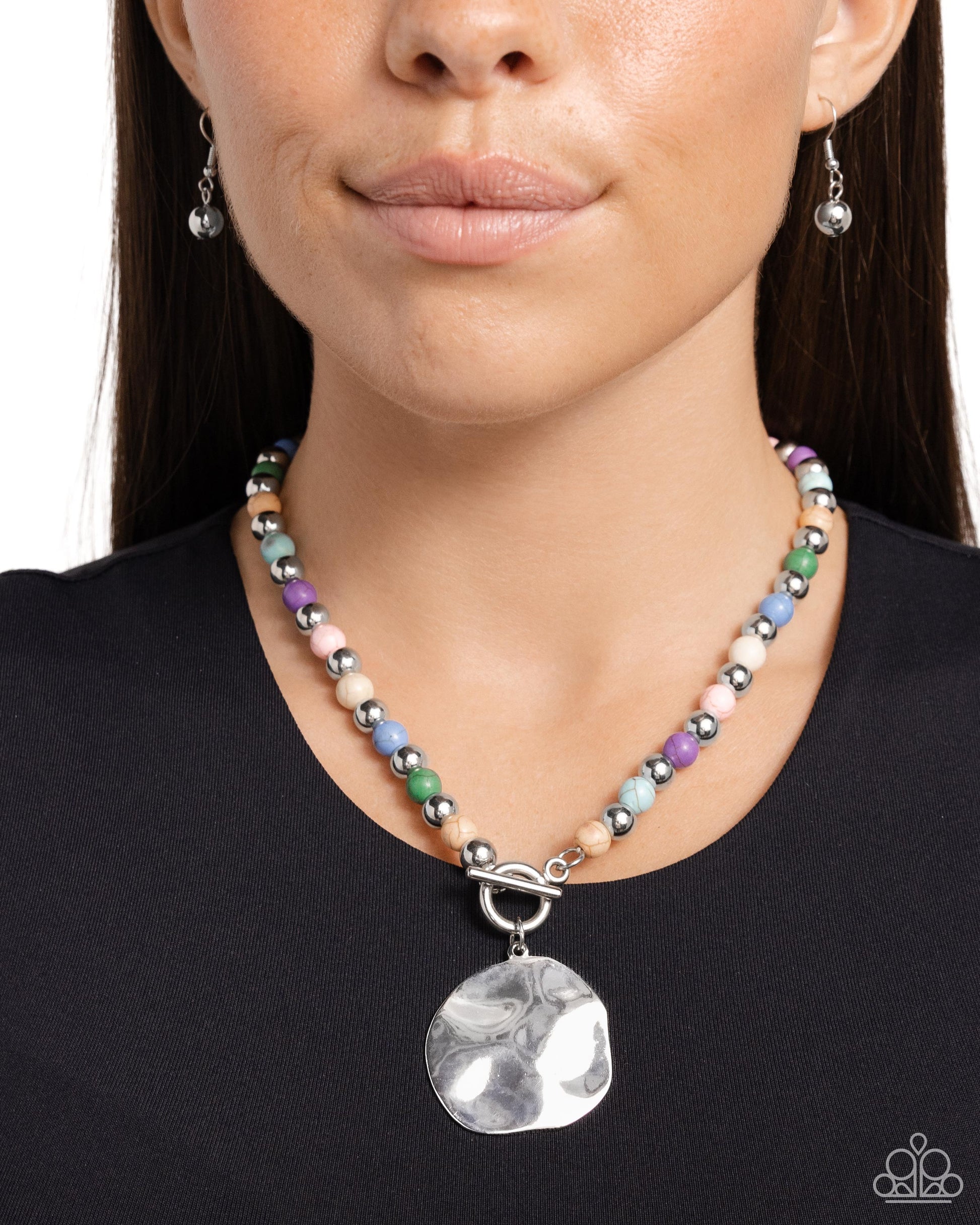 Textured Trinket - Multi Necklace - Paparazzi - Dare2bdazzlin N Jewelry