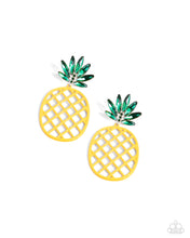 Load image into Gallery viewer, Pineapple Passion - Yellow Post Earring - Paparazzi - Dare2bdazzlin N Jewelry
