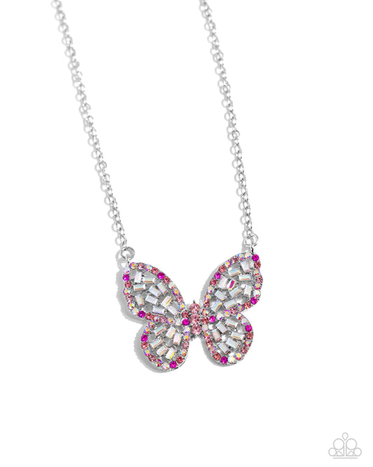 Aerial Academy - Pink Necklace - Paparazzi - Dare2bdazzlin N Jewelry