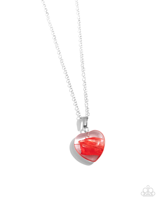 HEART Exhibition - Red Necklace - Paparazzi - Dare2bdazzlin N Jewelry