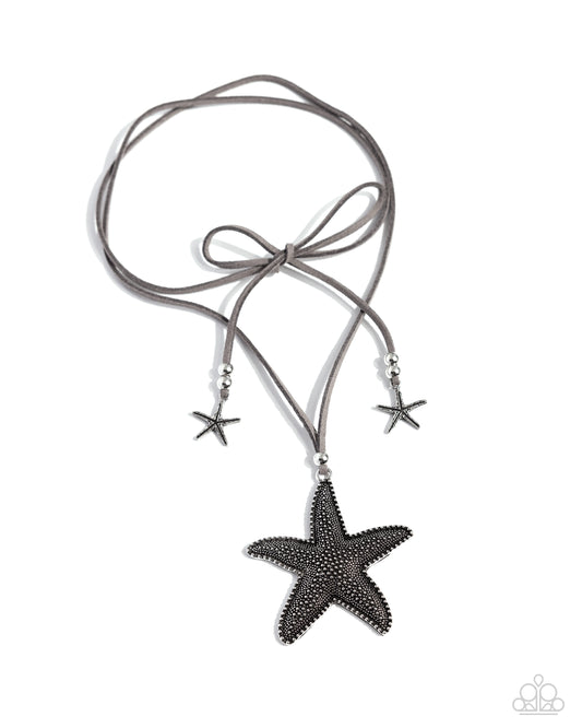 Starfish Sentiment - Silver Necklace - Paparazzi - Dare2bdazzlin N Jewelry