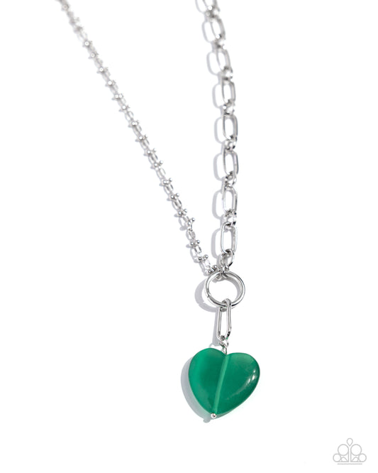 Definition of HEART - Green Necklace - Paparazzi - Dare2bdazzlin N Jewelry
