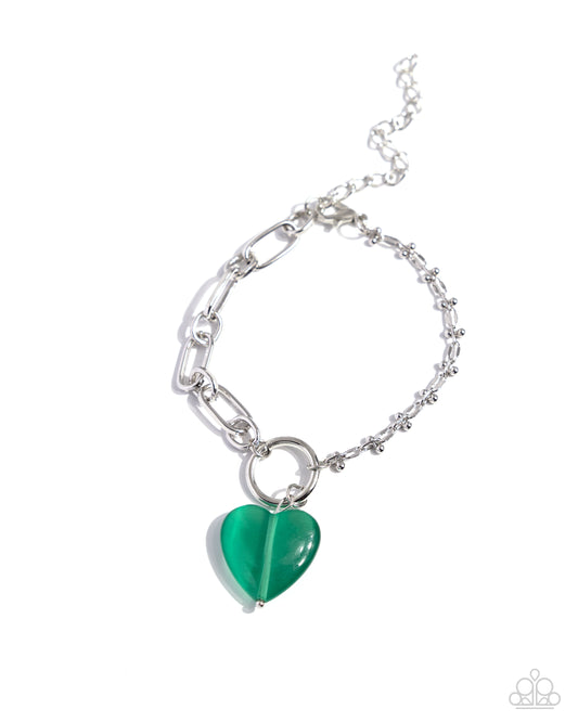 HEART Restoration - Green Bracelet - Paparazzi - Dare2bdazzlin N Jewelry