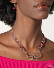 Load image into Gallery viewer, Chic Connection - Red Necklace and Serendipitous Strands - Red Bracelet Set - Paparazzi - Dare2bdazzlin N Jewelry
