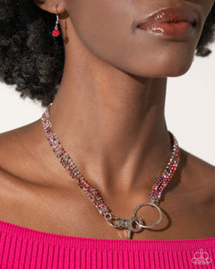 Chic Connection - Red Necklace and Serendipitous Strands - Red Bracelet Set - Paparazzi - Dare2bdazzlin N Jewelry