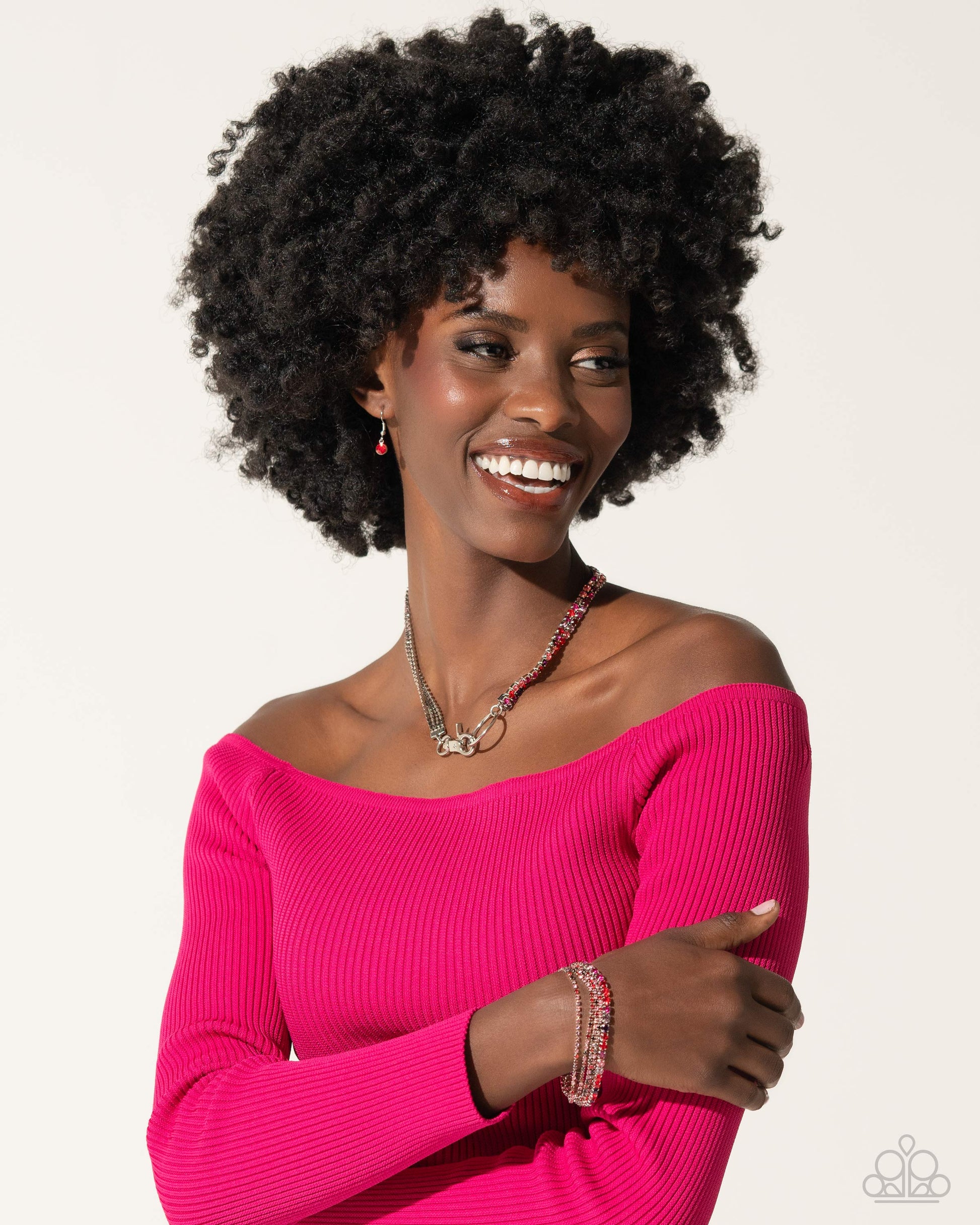 Chic Connection - Red Necklace and Serendipitous Strands - Red Bracelet Set - Paparazzi - Dare2bdazzlin N Jewelry