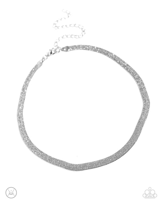 Simply Scintillating - Silver Choker - Paparazzi - Dare2bdazzlin N Jewelry