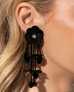 Floral Future - Black Post Earring - Paparazzi - Dare2bdazzlin N Jewelry
