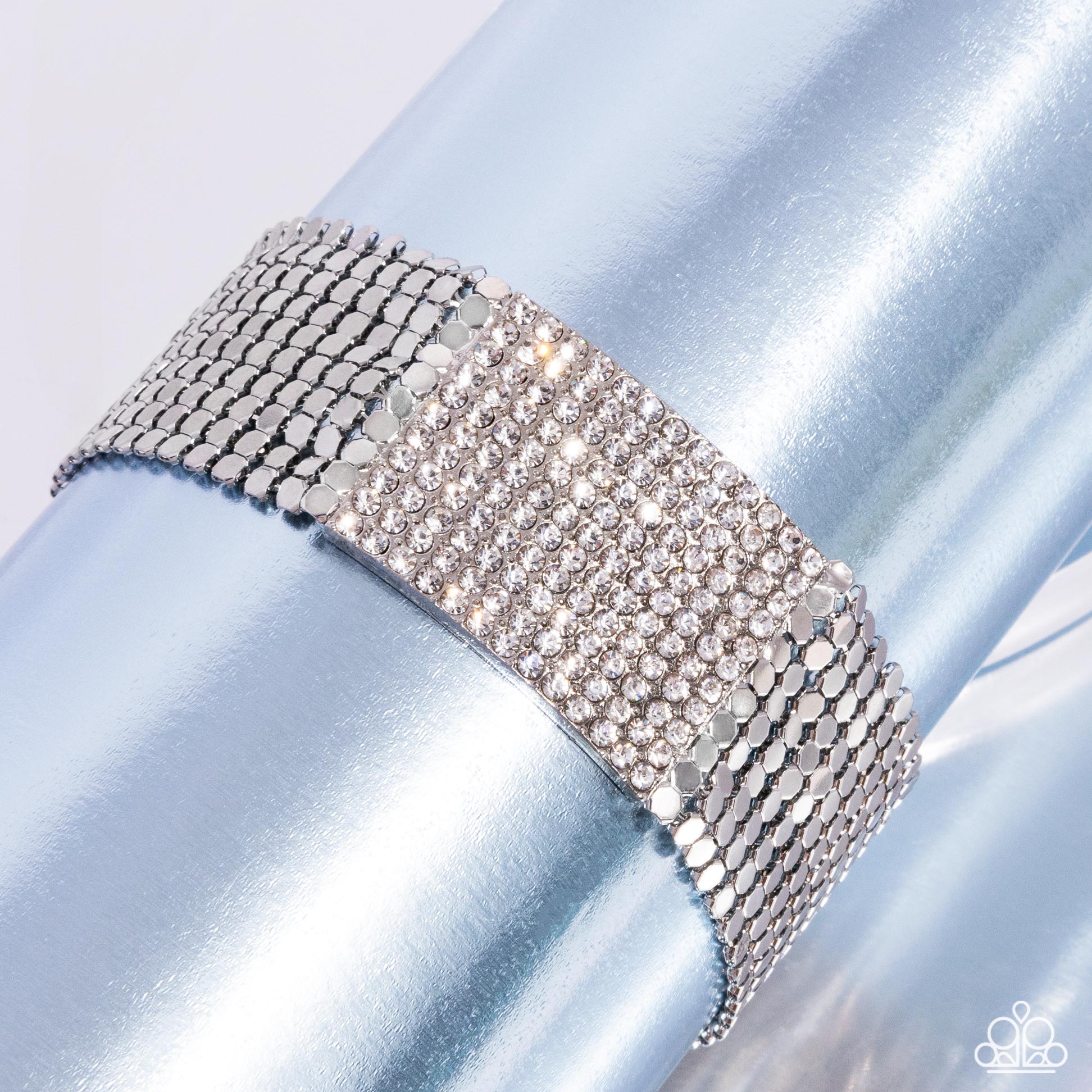 Disco Dame - White Bracelet - Paparazzi - Dare2bdazzlin N Jewelry