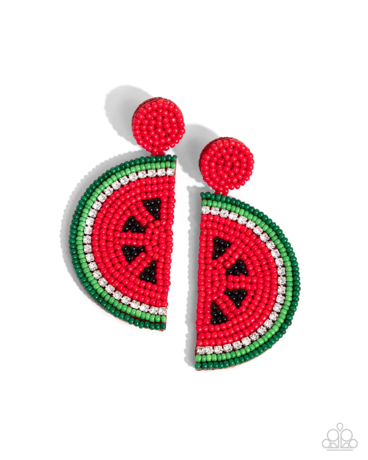 Watermelon Welcome - Red Post Earring - Paparazzi - Dare2bdazzlin N Jewelry
