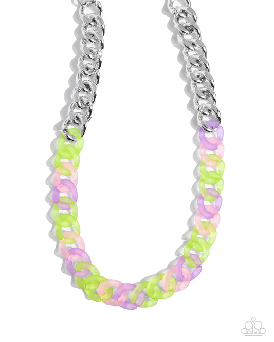 Rainbow Ragtime - Green Necklace - Paparazzi - Dare2bdazzlin N Jewelry