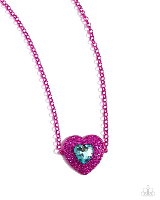 Locket Leisure - Pink Necklace - Paparazzi - Dare2bdazzlin N Jewelry