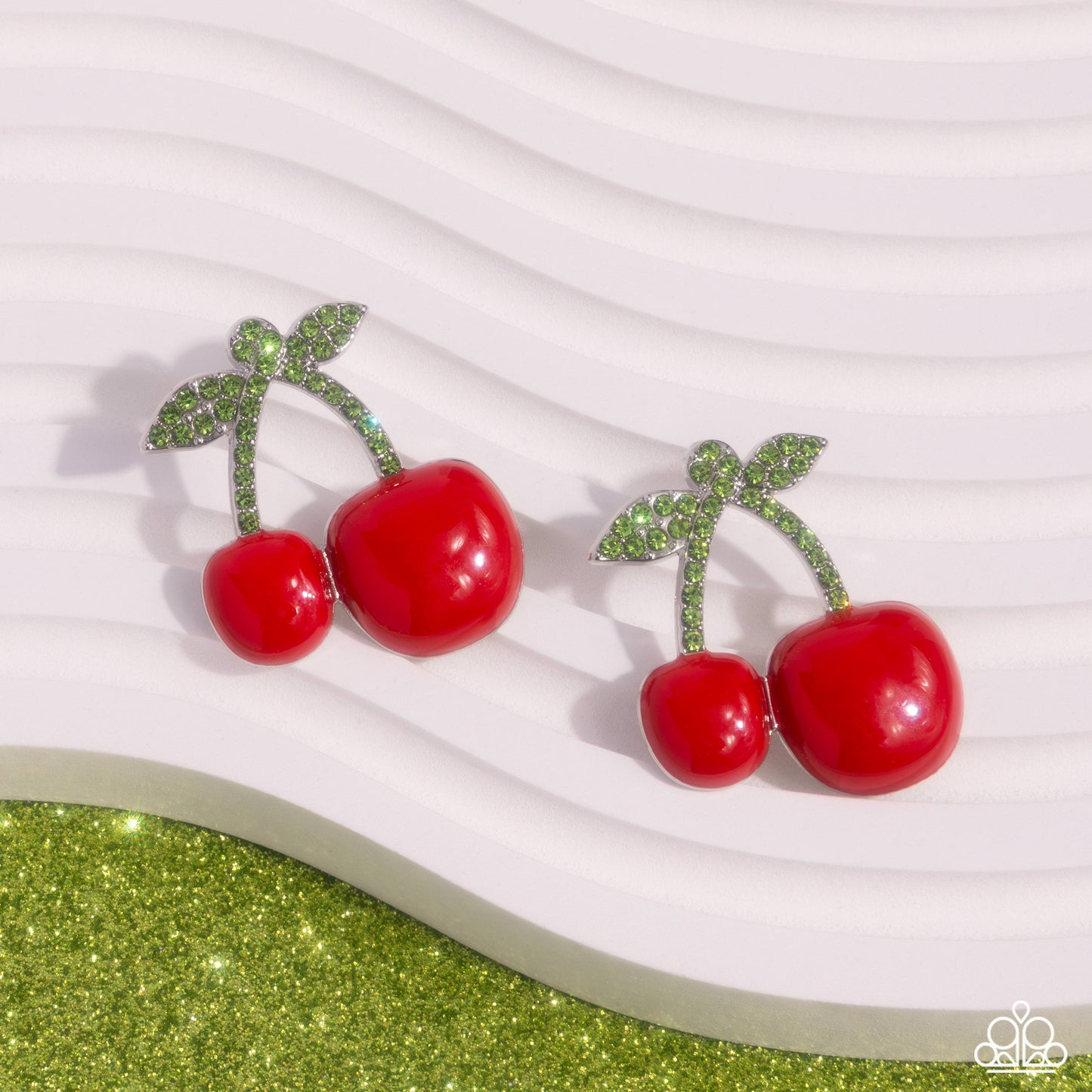 Charming Cherries - Red Post Earring - Paparazzi - Dare2bdazzlin N Jewelry