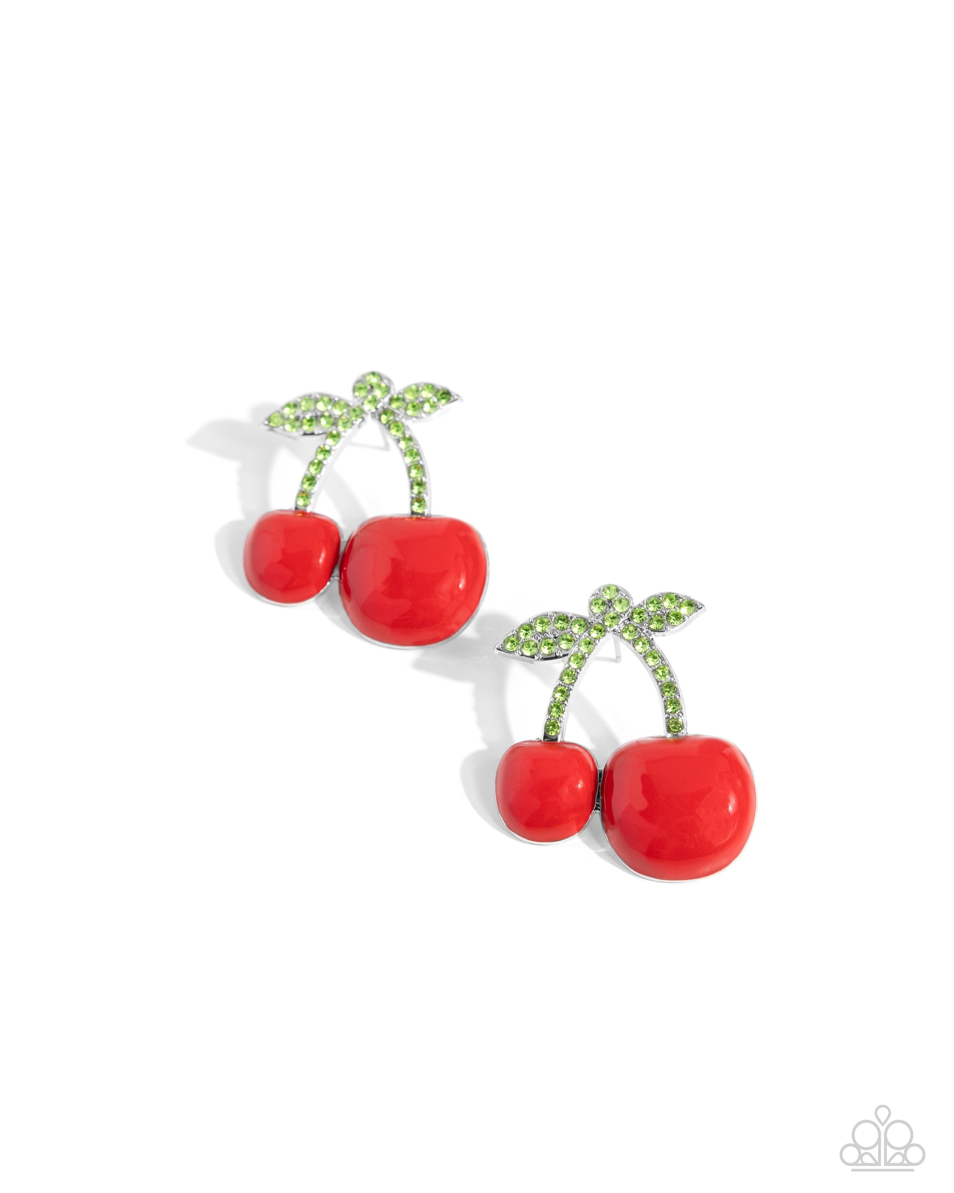 Charming Cherries - Red Post Earring - Paparazzi - Dare2bdazzlin N Jewelry