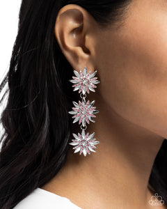 Petaled Princess - Pink Post Earring - Paparazzi - Dare2bdazzlin N Jewelry