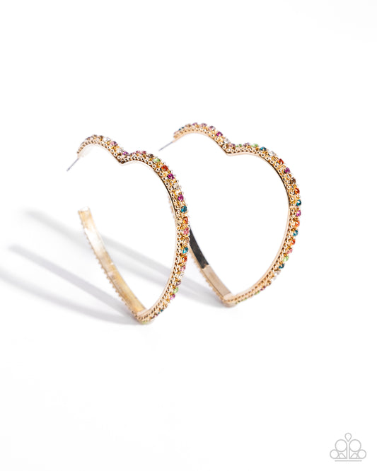 Halftime Hearts - Multi Hoop Earring - Paparazzi - Dare2bdazzlin N Jewelry
