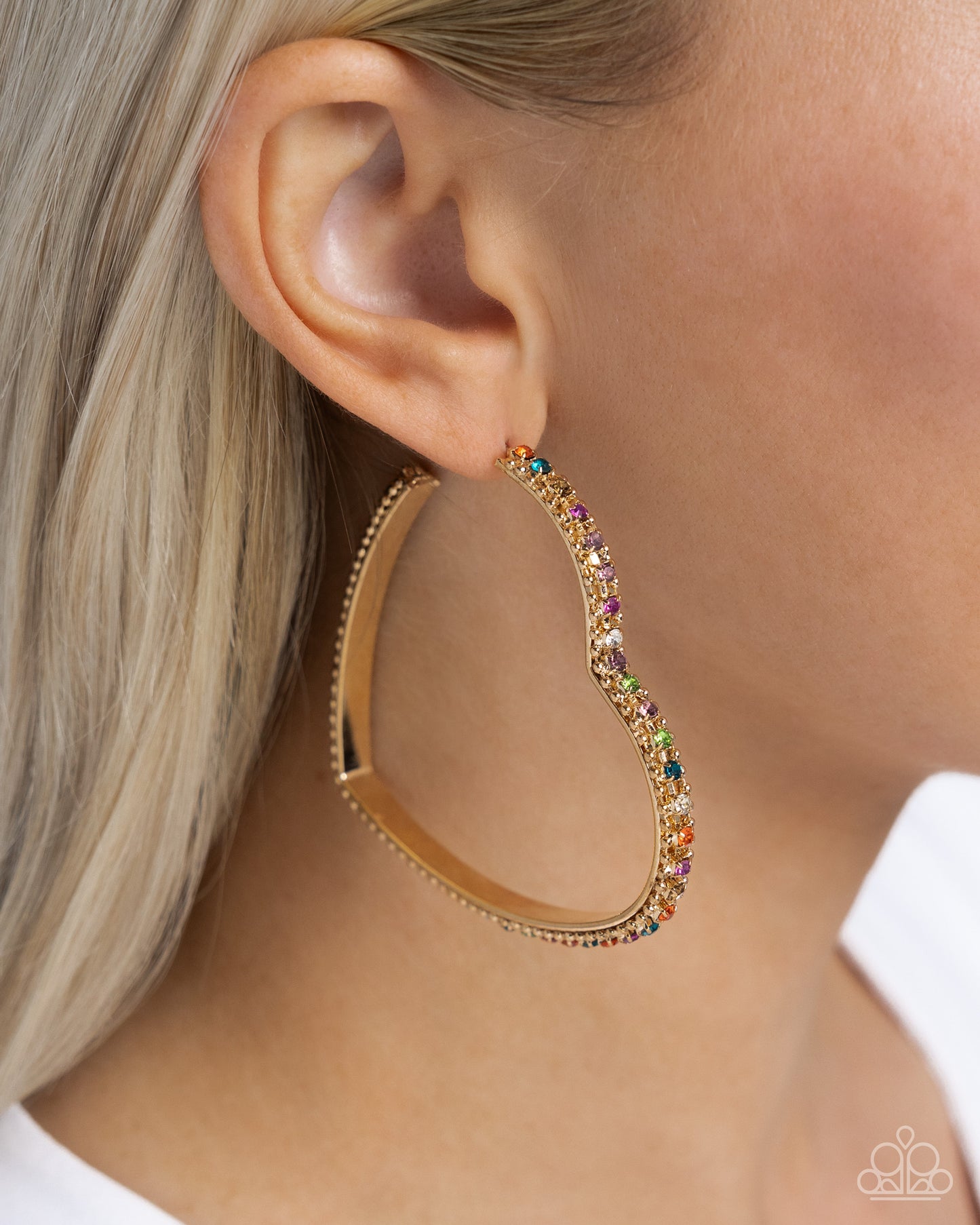 Halftime Hearts - Multi Hoop Earring - Paparazzi - Dare2bdazzlin N Jewelry
