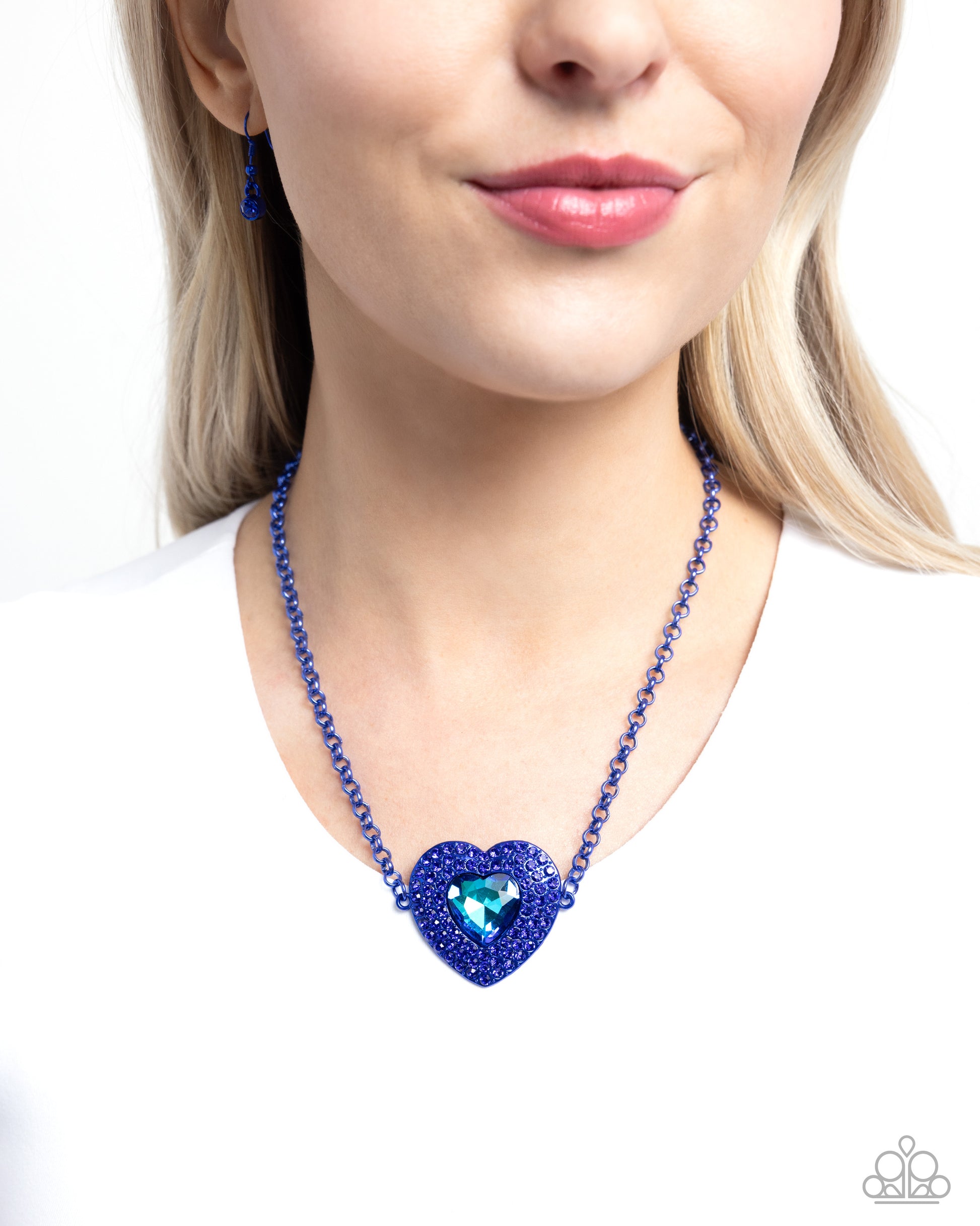 Locket Leisure - Blue Necklace - Paparazzi - Dare2bdazzlin N Jewelry