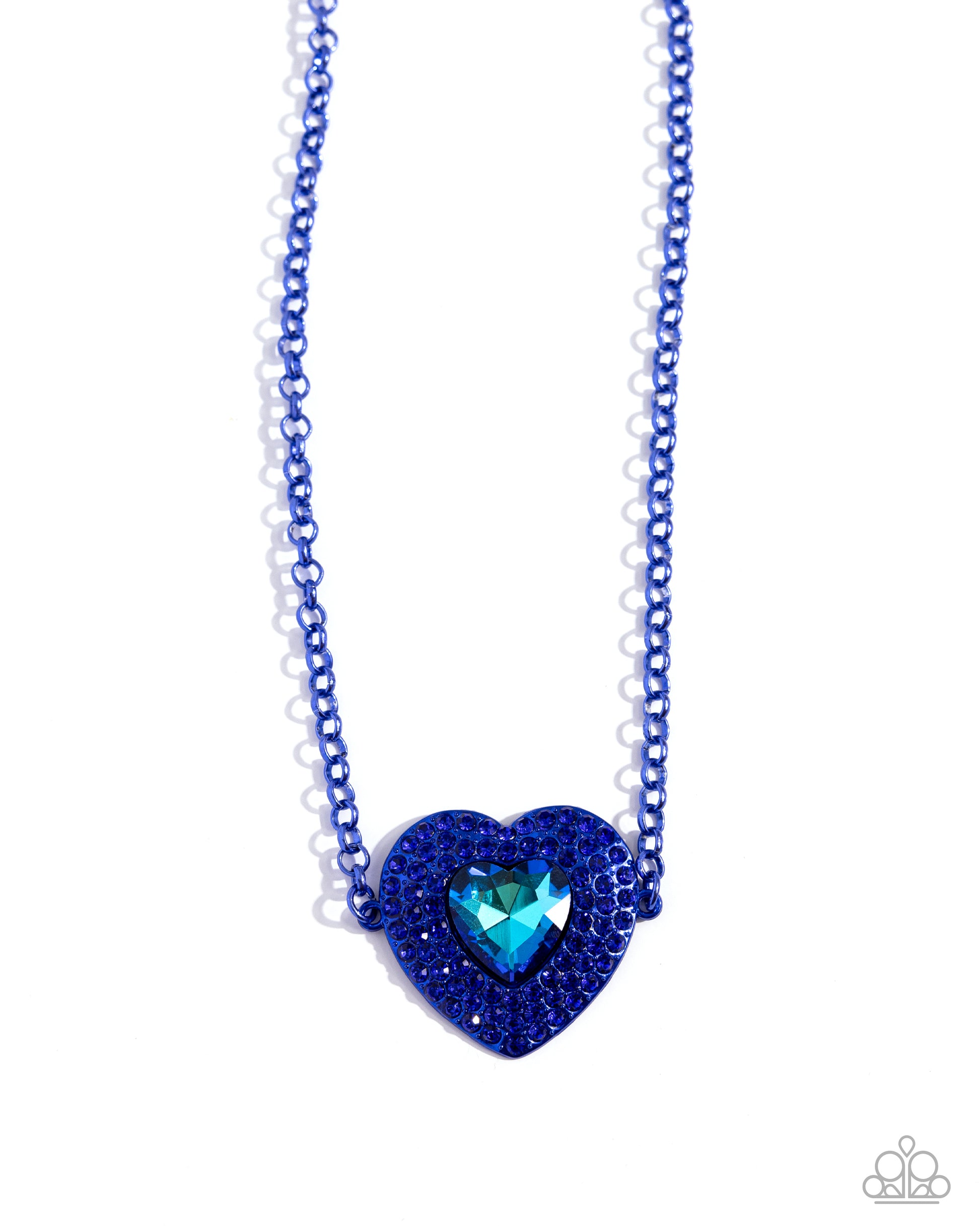 Locket Leisure - Blue Necklace - Paparazzi - Dare2bdazzlin N Jewelry