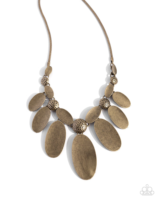 Hammered Horoscope - Brass Necklace - Paparazzi - Dare2bdazzlin N Jewelry