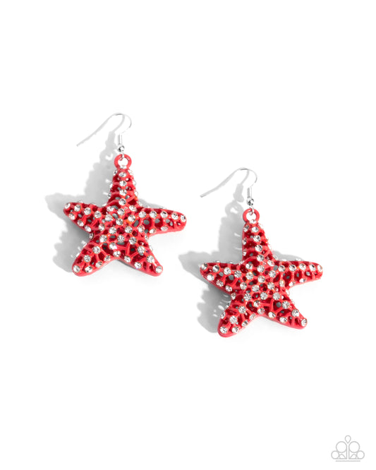 Skilled Starfish - Orange Earring - Paparazzi - Dare2bdazzlin N Jewelry