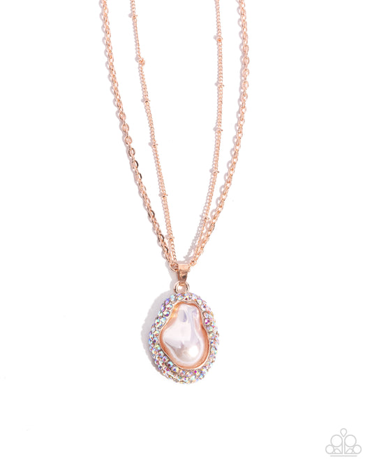 Beachy Baroness - Rose Gold Necklace - Paparazzi - Dare2bdazzlin N Jewelry
