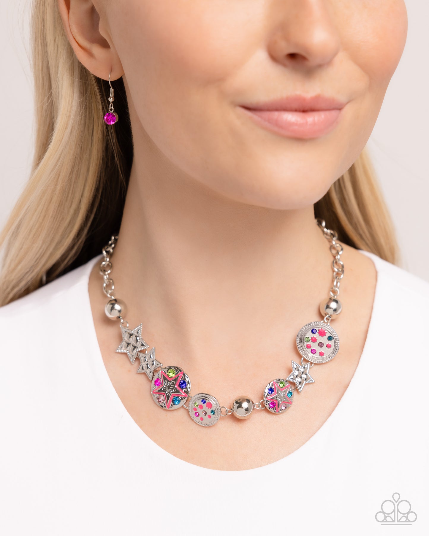 Starry Shopaholic - Pink Necklace - Paparazzi - Dare2bdazzlin N Jewelry