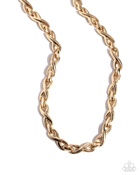 Infinite Influence - Gold Necklace - Paparazzi - Dare2bdazzlin N Jewelry
