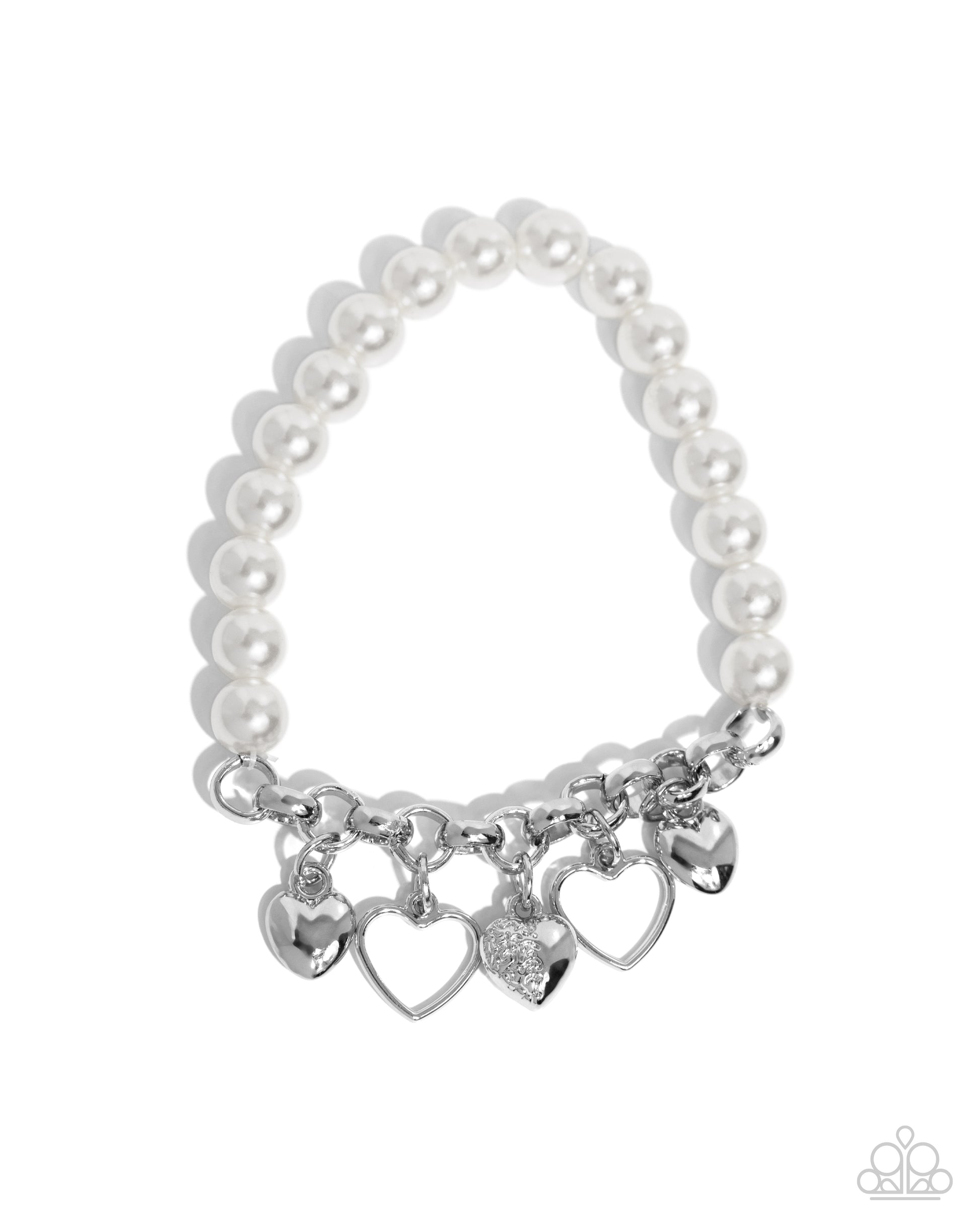 Charming Candidate - White Bracelet - Paparazzi - Dare2bdazzlin N Jewelry