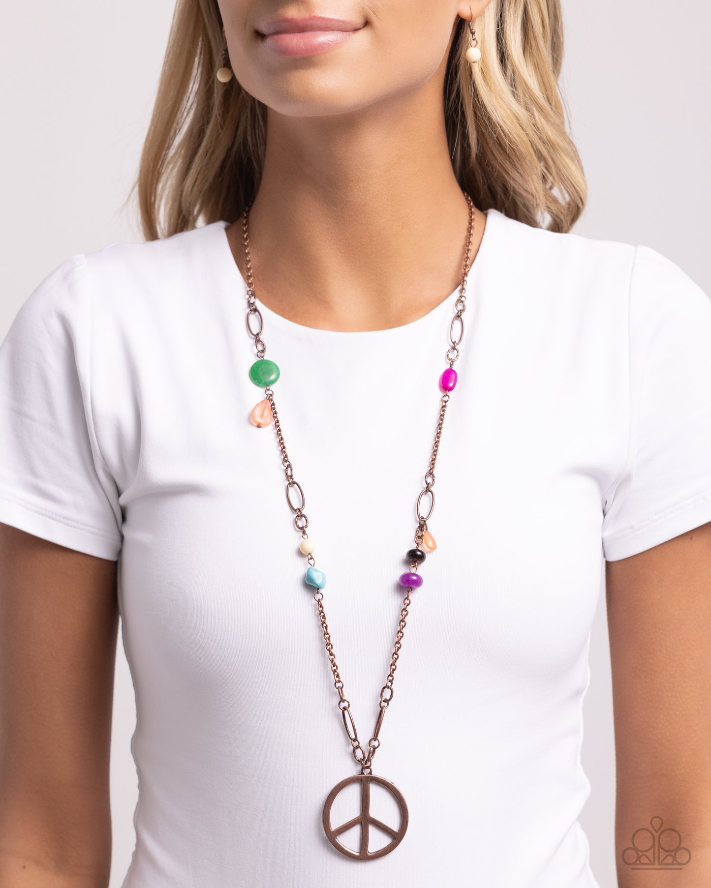 Peaceful Playtime - Copper Necklace - Paparazzi - Dare2bdazzlin N Jewelry