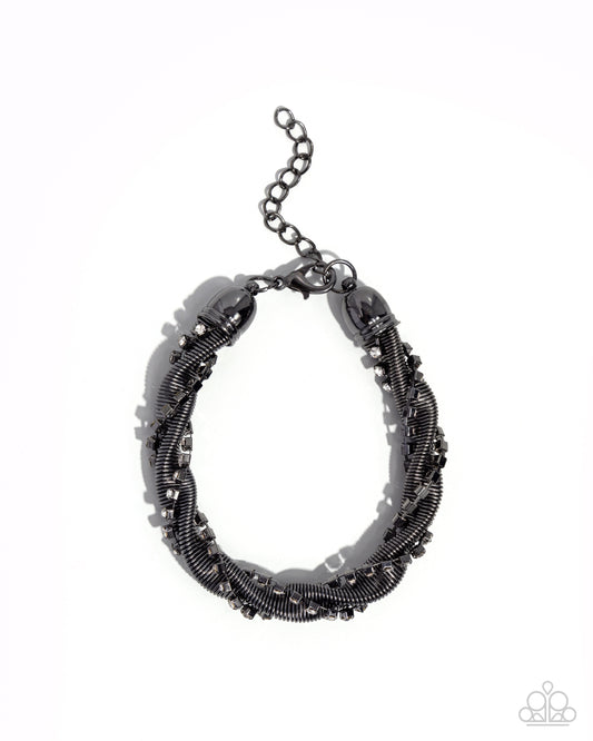 Coiled Champion - Black Bracelet - Paparazzi - Dare2bdazzlin N Jewelry