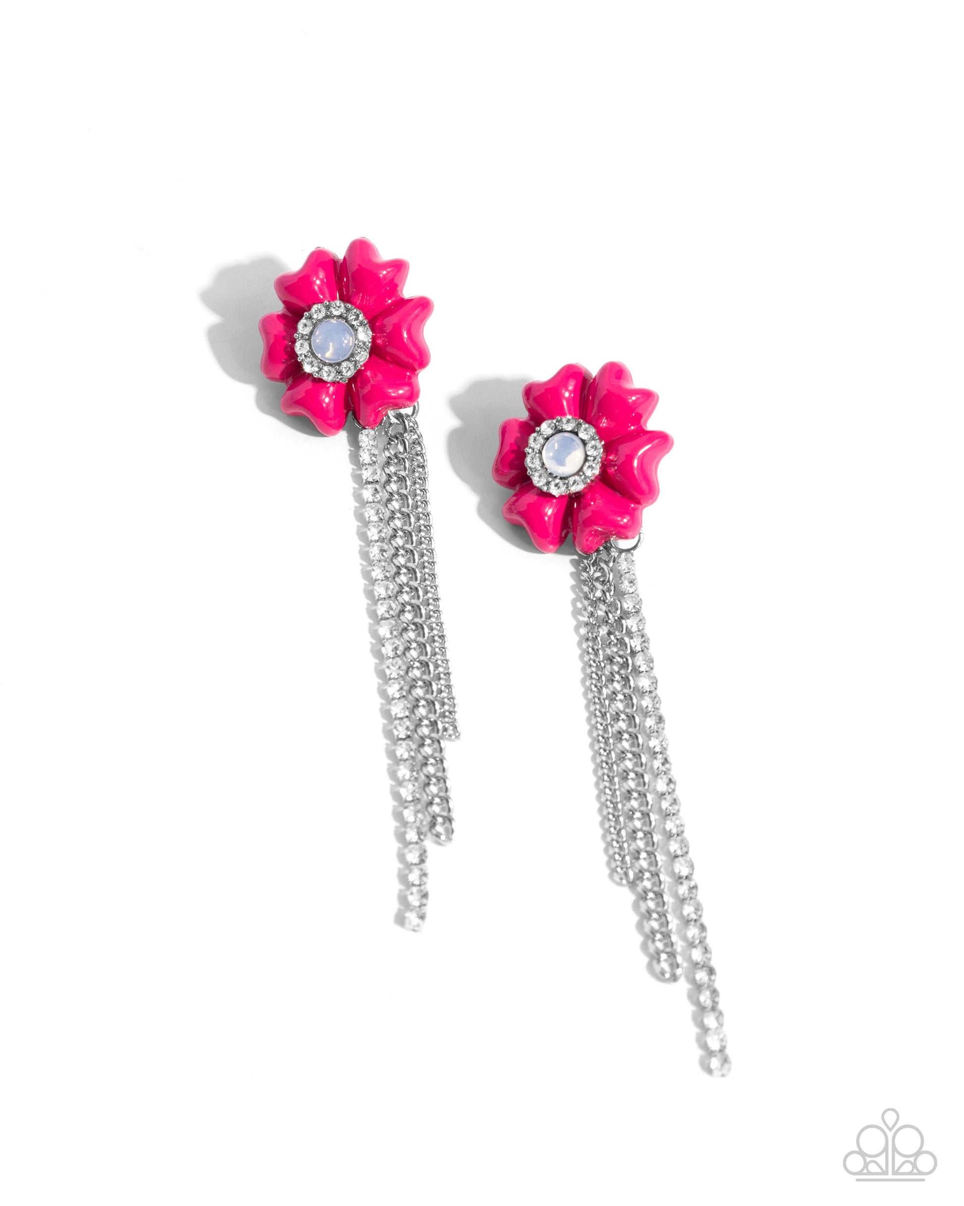 Floral Fuel - Pink Post Earring - Paparazzi - Dare2bdazzlin N Jewelry