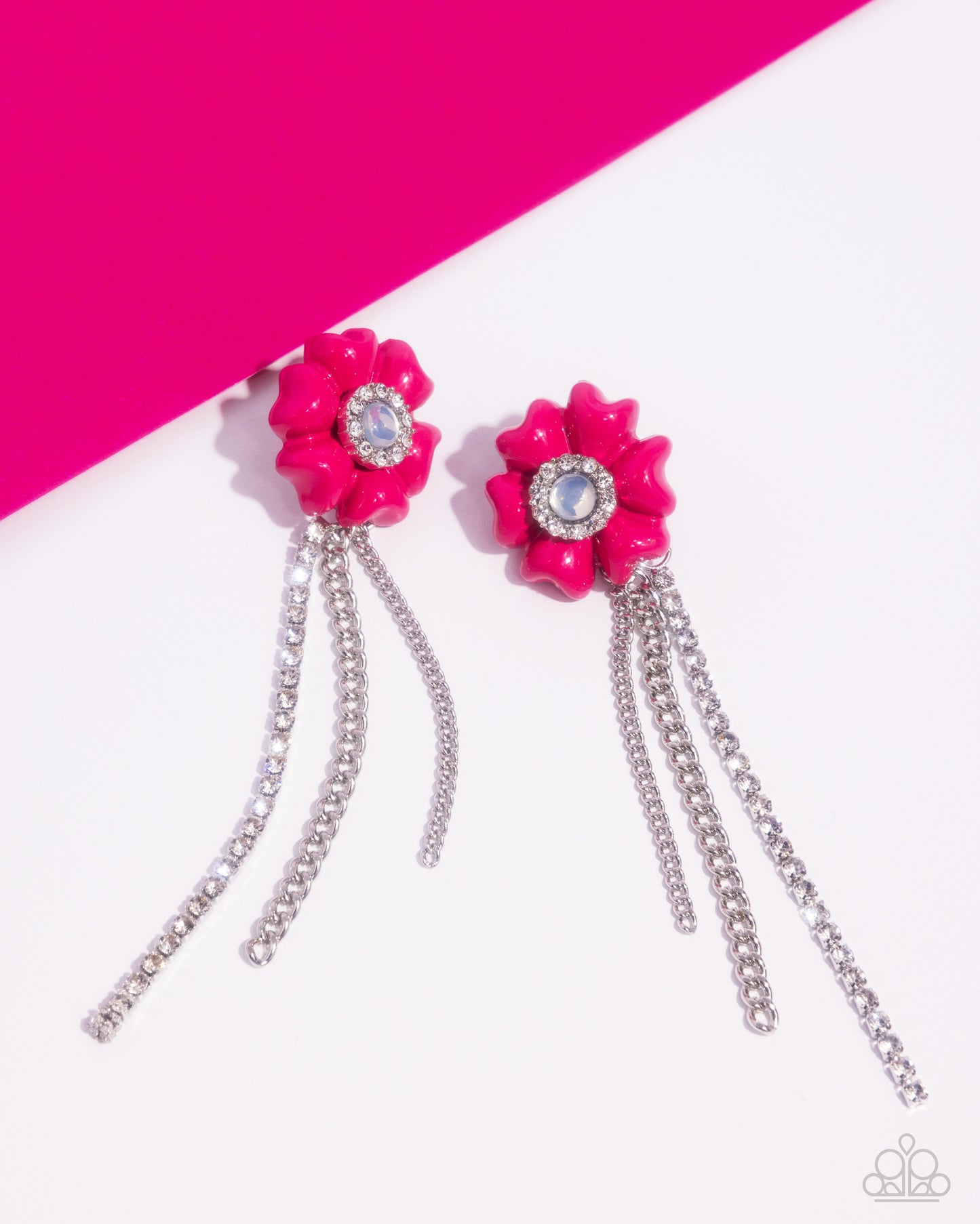 Floral Fuel - Pink Post Earring - Paparazzi - Dare2bdazzlin N Jewelry