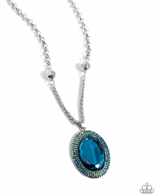 Manufactured Majesty - Blue Necklace - Paparazzi - Dare2bdazzlin N Jewelry