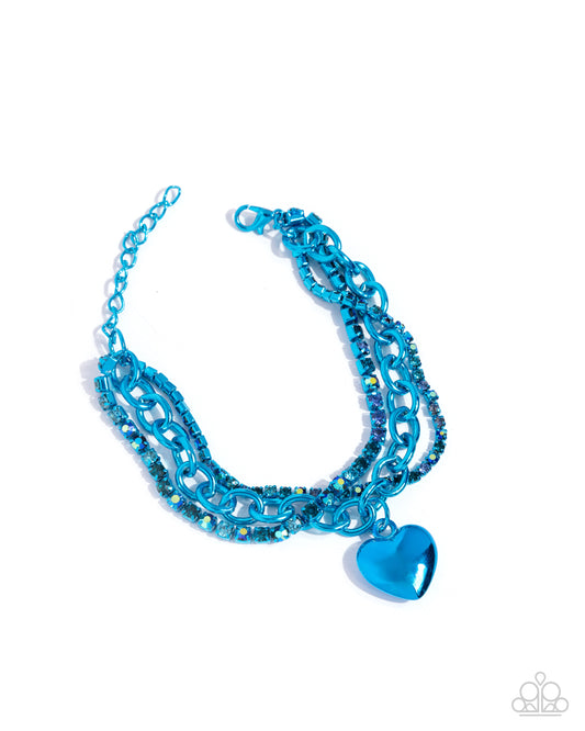 Affectionate Accent - Blue Bracelet - Paparazzi - Dare2bdazzlin N Jewelry