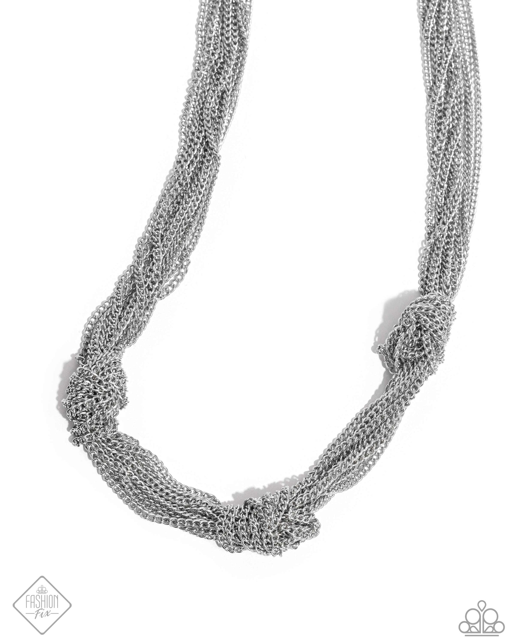 Copious Command - Silver Necklace & Copious Control - Silver Bracelet Set - Paparazzi - Dare2bdazzlin N Jewelry