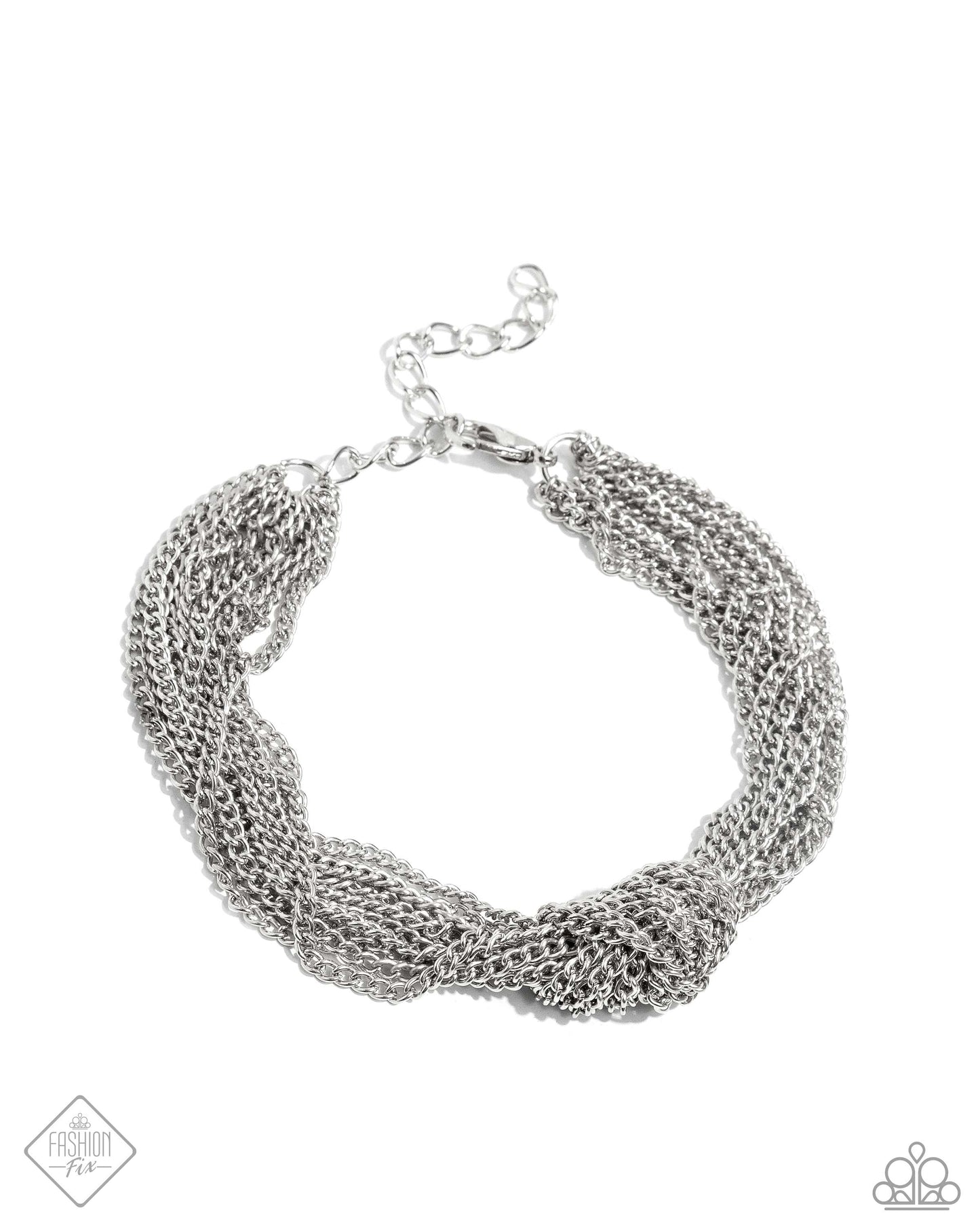 Copious Command - Silver Necklace & Copious Control - Silver Bracelet Set - Paparazzi - Dare2bdazzlin N Jewelry