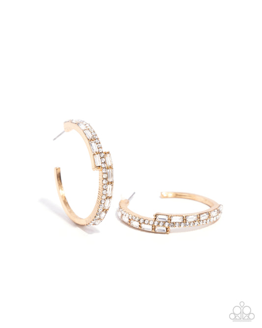 Ritzy Reputation - Gold Earring - Paparazzi - Dare2bdazzlin N Jewelry