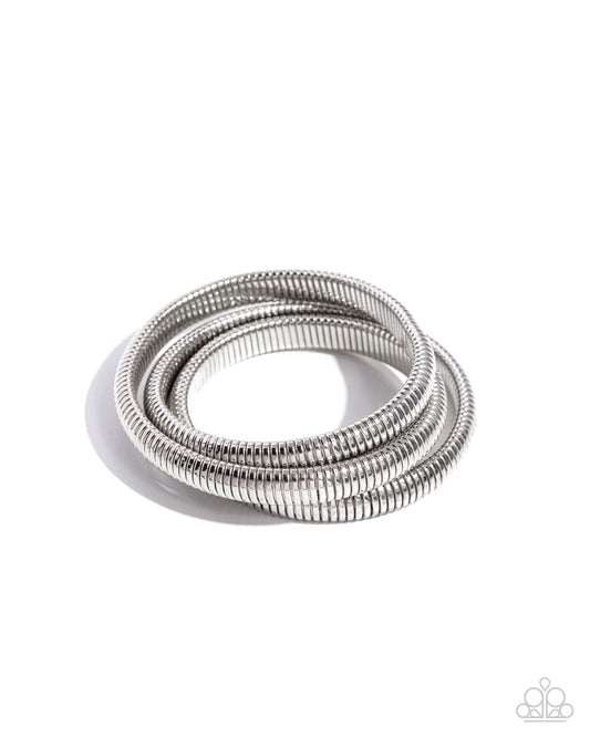 Charismatic Coils - Silver Bracelet - Paparazzi - Dare2bdazzlin N Jewelry